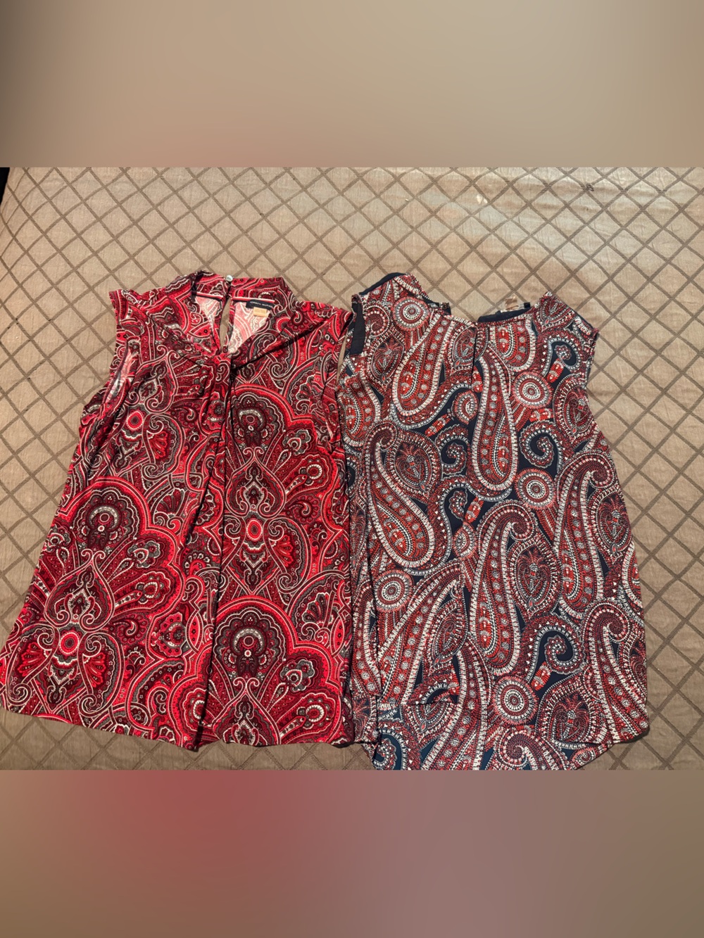 Tommy Hilfiger Paisley Print Women’s Shorts - Red & Navy